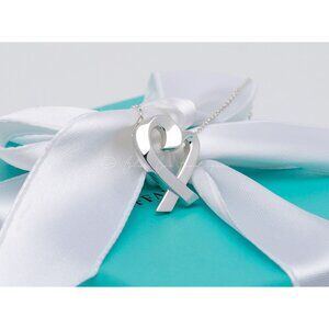 TIFFANY & Co. Paloma Picasso Loving Heart Necklace Large 22mm Silver 18" Chain